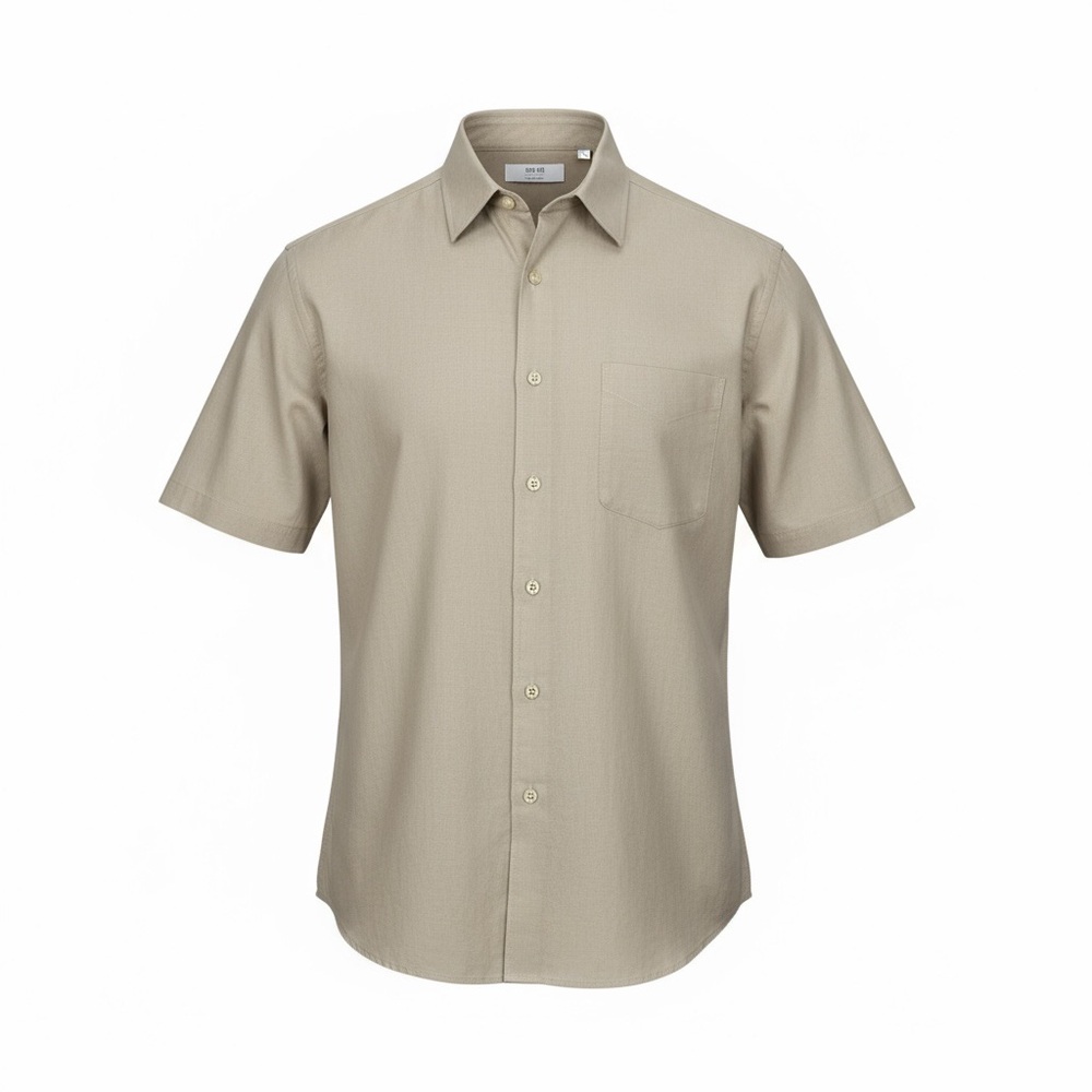 Uniqlo Linen Cotton Short Sleeve Button-Up Shirt Men’s Medium
